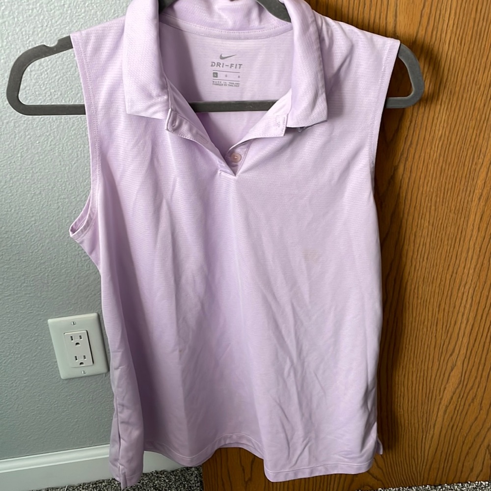 Dri-Fit Nike Large Purple Golf Polo
